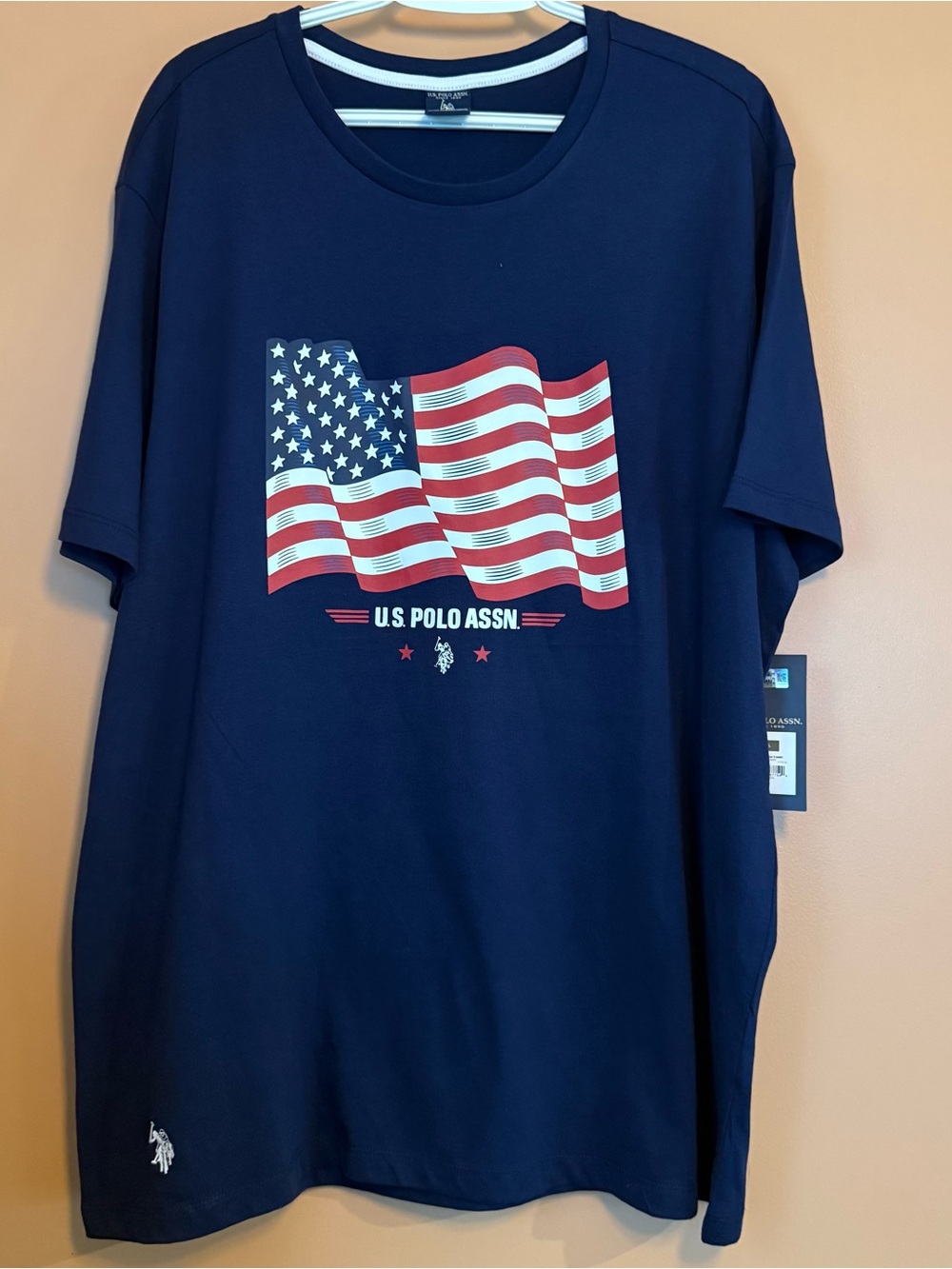 U.S. Polo Assn. Men’s XL American Flag Graphic Tee Navy Patriotic Americana